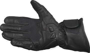 HUSAR ZR RACE длинные черные мужские кожаные мотоциклетные перчатки размера XL