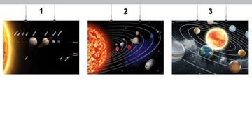 ПОСТЕР СОЛНЕЧНАЯ СИСТЕМА 59x42 СМ 3 УЗОРА МАТОВЫЙ