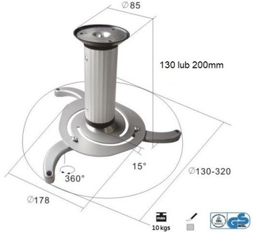 Поворотный наклоняемый держатель проектора Epson Acer