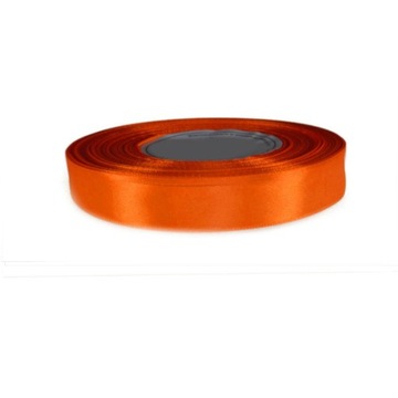 Tasiemka satynowa 12mm 32mb POMARAŃCZ NEONOWY 8027