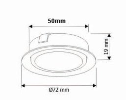 Oprawa sufitowa halogenowa 12V chrom podszafkowa max 10W