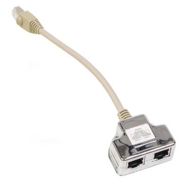 Adapter RJ45 2x RJ45 gniazdo ekranowany AT-AG CX2