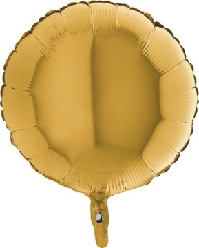 Balon foliowy koło złote 45x45cm na wesele