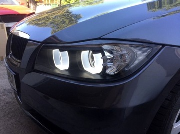 BMW 3 E90 E91 05-08 SVĚTLA SVĚTLOMET PŘEDNÍ LED RINGY 3D D1S BI-XENON ČERNÉ