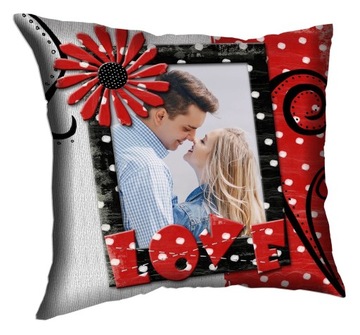 ФОТО ПОДУШКА с ФОТО ПОДАРОК ​​НА ДЕНЬ ВАЛЕНТИНА 40х40