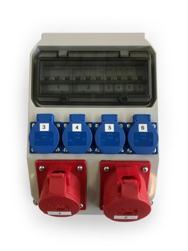 ROZDZIELNIA GOTOWA GNIAZDA 1x16A/1x32A 400V|4x230V