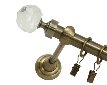 KARNISZE METALOWE POJEDYNCZE 19 mm 180 cm 1,8 m