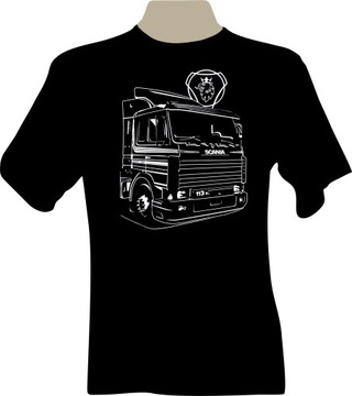 KOSZULKA T-shirt z nadrukiem fana scania 113H