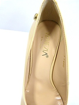 Czółenka Venezia 36 cremowe skórzane szpileczki buty damskie klasyczne buty