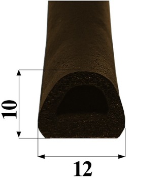 Самоклеящиеся уплотнители для окон Д 12х10мм КОРИЧНЕВЫЙ