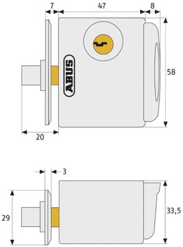 Оконный замок ABUS FTS 3002