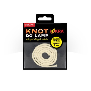 Knot do POCHODNI bambusowych ISKRA bawełniany OKRĄGŁY POLSKI 8mm/1m