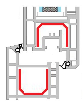 10 м+клейкие уплотнения для Windows KV-5A Veka
