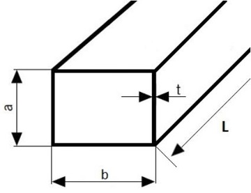 Profil stalowy zamknięty 30x10x1,5 długość 3000mm