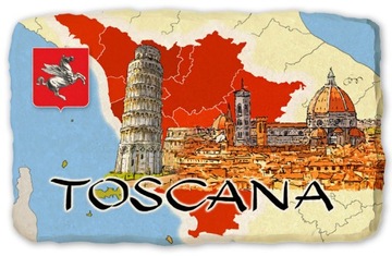 TOSKANIA WŁOCHY TOSKANA magnes lodówkę kamień 476