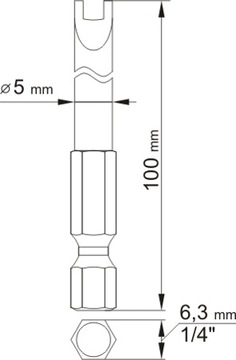 НАКОНЕЧНИКИ YATO 4x100мм 8x100мм 1/4' YT-0498