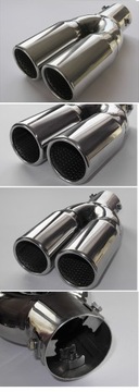 КРЫШКА ВЫХЛОПНОГО НАКОНЕЧНИКА Глушитель INOX DOUBLE PIPE SPORTY LOOK - INOX