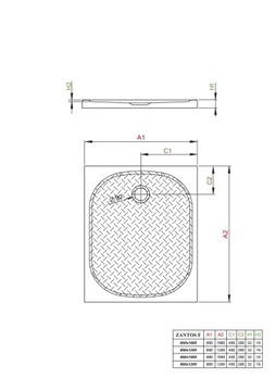 Душевой поддон Radaway Zantos F 100x80