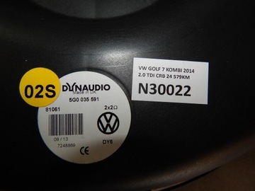 VW GOLF VII КОМПЛЕКТ ДИНАМИКОВ DYNAUDIO 5G0035456