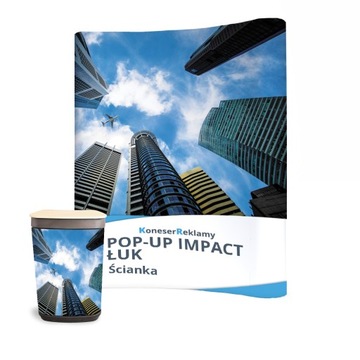 Zestaw ścianka z grafiką Impact Pop-up łukowa 3x3