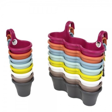 Итальянский балконный горшок UP 25x20/23 см белый