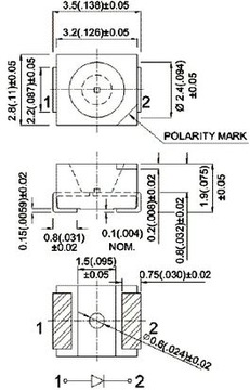 ART LED диоды SMD-3528 PLCC2 Ult-GREEN Цена 10 шт.