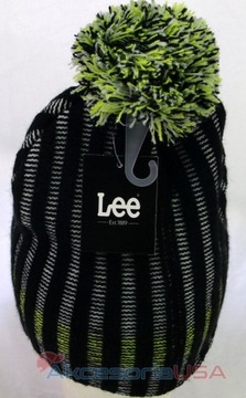 фото ориг. №4, Зимняя шапка детская с помпоном lee оригинал 48 - 52cm лого зима