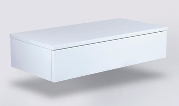 Белая лакированная подвесная консоль для прихожей