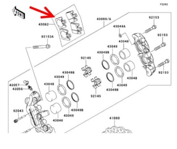 ТОРМОЗНЫЕ КОЛОДКИ передние KAWASAKI ZX10R 2004-2005 гг.