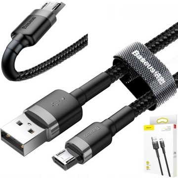 BASEUS DWUSTRONNY KABEL 2.4A 50CM MICRO USB QC 3