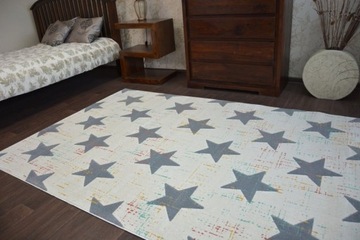 LUZCZOW SCANDI CARPETS 140x200 STARS кремовый #B275