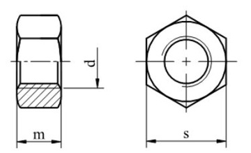 Гайки шестигранные M6 A2 DIN 934 20 шт.