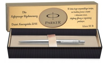 Шариковая ручка Parker Jotter CT с гравировкой ДЕНЬ УЧИТЕЛЯ