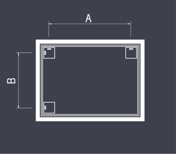 Зеркало со светодиодной подсветкой NE 60x50 см ECOLight ALU