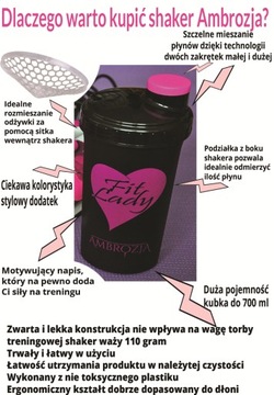 шейкер шейкер для бутылок Fit Lady AMBROSJA