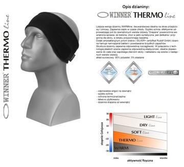 Повязка на голову Thermoactive Sports, черная, размер S/M