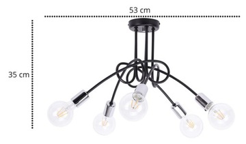 СОВРЕМЕННЫЙ ХРОМИРОВАННЫЙ СВЕТОДИОДНЫЙ ПОДВЕСНОЙ СВЕТИЛЬНИК EDISON LOFT