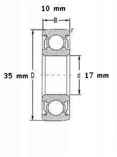 6003 RS CX однорядный радиальный шарикоподшипник