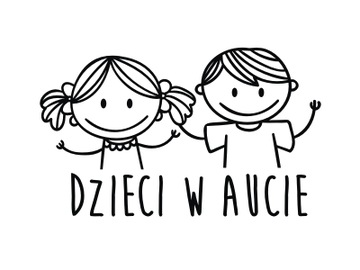 Naklejka na auto Dzieci Dziecko Dzieciaki w Aucie *WZORY *KOLORY