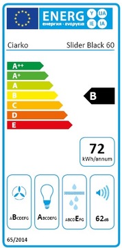 Вытяжка для шкафа CIARKO Slider 60 черная - 788м3/ч