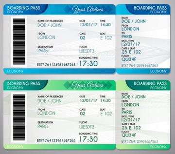 Билеты с перфорацией - ваш отпечаток - 1000 штук