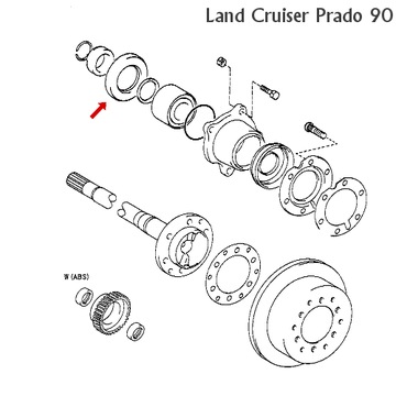 Сальник задней полуоси LAND CRUISER 70 90 HILUX 9031050006 90310-50006