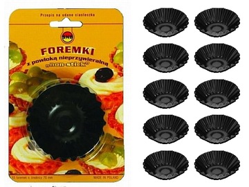 10X SNB FOREMKI BABECZKI 70 MM Z WARSTWĄ NON-STICK