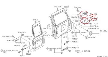 ПЕТЛЯ ДВЕРИ БАГАЖНИКА NISSAN PATROL GR Y61 OEM