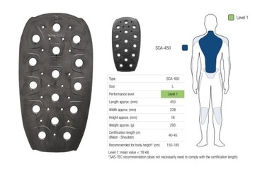 Защитная вставка для спины SAS-TEC L1 L