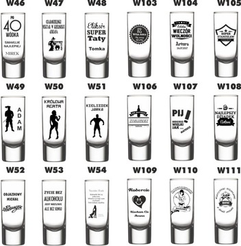 KIELISZKI Z DOWOLNYM GRAWEREM PREZENT urodziny