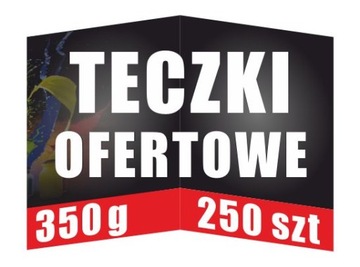 Teczki Ofertowe Firmowe 250 szt + Folia Offset