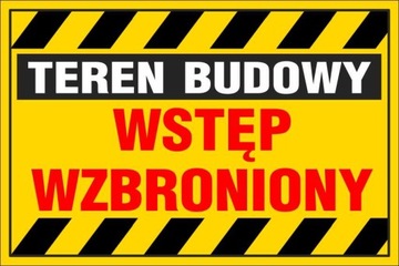 TABLICZKA - TEREN BUDOWY 20x30 PCV 5mm | 24