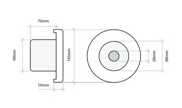 фото ориг. №3, Lattice ventilation autoaktywna fi 100 mm - white - warmth saver