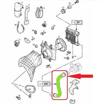 RURA WĄŻ TURBO INTERCOOLERA OPEL OMEGA B 24442207